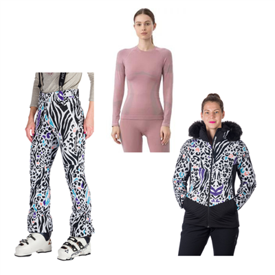 Pantalon de ski femme Northfinder Verna + veste Northfinder Vivien + gilet 4F